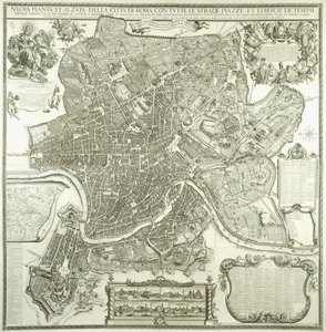 Plano de la ciudad de Roma, 1730