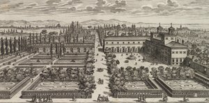 Vista de la Villa Medici de Giovanni Battista Falda