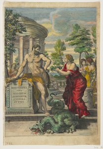 Frontispicio y página de título de Hesperides, 1646