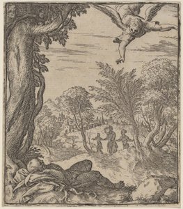 El ángel apareciendo a José de Giovanni Battista Fontana