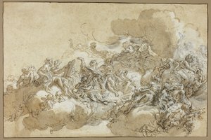 Estudio de detalle para La Asunción de Santa Inés de Giovanni Battista Gaulli