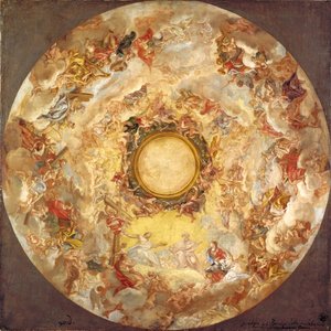 Santa Inés es recibida en el Cielo de Giovanni Battista Gaulli