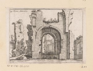 Resten van de Thermen van Caracalla te Rome Terme Antoniana (título sobre objeto) Gezichten op Rome (título de la serie) Algunas vistas y perspectivas de lugares deshabitados en Roma (título de la serie)