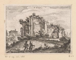 Ruina en un paisaje Il Medesino (título sobre objeto) Vistas de Roma (título de la serie) Alcune vedute et prospettive di luoghi dishabitati di Roma (título de la serie)