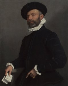 Retrato de un Hombre sosteniendo una Carta L