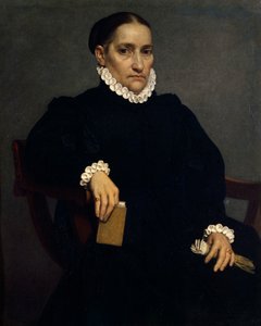Retrato de anciana vestida de negro por Giovanni Battista Moroni (hacia 1525-1578) de Giovanni Battista Moroni