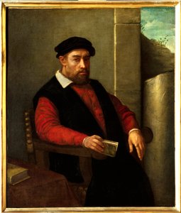 Presunto retrato de François Rabelais (1494-1553), escritor y médico francés. Pintura de Giovanni Battista Moroni (1525-1578) de Giovanni Battista Moroni