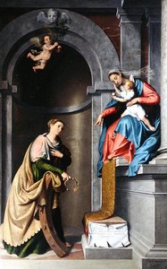 El matrimonio místico de Santa Catalina de Giovanni Battista Moroni