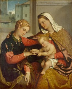 El matrimonio místico de Santa Catalina de Giovanni Battista Moroni