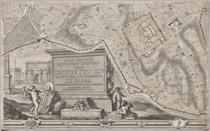 Nuevo mapa de Roma sacado a la luz por Giambattista Nolli en el año MDCCXLVII, conocido como La Pianta Grande di Roma de Giovanni Battista Nolli