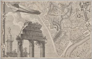 Nuevo mapa de Roma sacado a la luz por Giambattista Nolli en el año MDCCXLVII, conocido como La Pianta Grande di Roma de Giovanni Battista Nolli