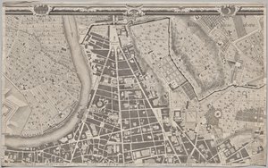 Nuevo mapa de Roma sacado a la luz por Giambattista Nolli en el año MDCCXLVII, conocido como La Pianta Grande di Roma de Giovanni Battista Nolli