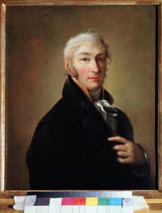 "" Retrato del escritor e historiador ruso Nikolai Karamzine (1766-1826) "" Pintura de Giovanni Battista Damon Ortolani (1750-circa 1810) 1805 Museo Memorial A. Pushkin San Petersburgo de Giovanni Battista Ortolani Damon