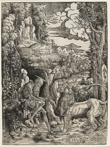 San Jerónimo y el león, c.1509 de Giovanni Battista Palumba