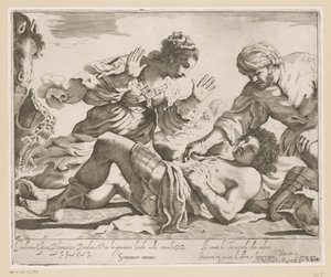 Erminia en Vafrino vinden Tancredi de Giovanni Battista Pasqualini