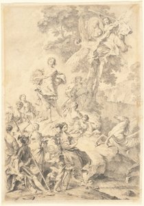 Apolo, las musas y Marte: En alabanza de Tasso de Giovanni Battista Piazzetta