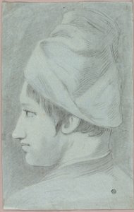 Cabeza de niño con sombrero de perfil de Giovanni Battista Piazzetta