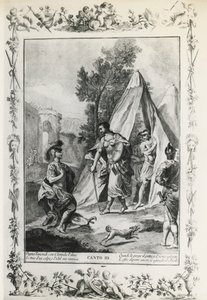 Jerusalén liberada, canto III, ilustración de Giovanni Battista Piazzetta (1683-1754) para el poema de Torquato Tasso (1544-1595), edición publicada en Venecia en 1745, Italia de Giovanni Battista Piazzetta