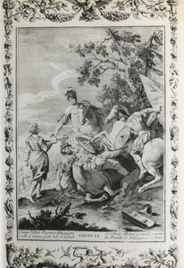 Jerusalén liberada, canto XX, ilustración de Giovanni Battista Piazzetta (1683-1754) para el poema de Torquato Tasso (1544-1595), edición publicada en Venecia en 1745, Italia de Giovanni Battista Piazzetta