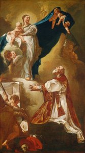 La Virgen y el Niño apareciendo a San Felipe Neri, probablemente 1725 o después de Giovanni Battista Piazzetta