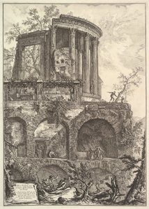 Otra vista del Templo de la Sibila en Tívoli, siglo XVIII de Giovanni Battista Piranesi