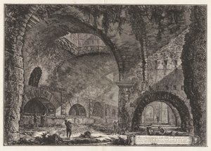 Otra vista de la Villa de Mecenas en Tivoli, de Vedute di Roma (Vistas de Roma) de Giovanni Battista Piranesi