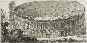 Anfiteatro de Verona, lámina 25 de Algunas vistas de arcos triunfales y otros monumentos de Giovanni Battista Piranesi
