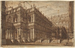 Un antiguo foro con pórticos de Giovanni Battista Piranesi