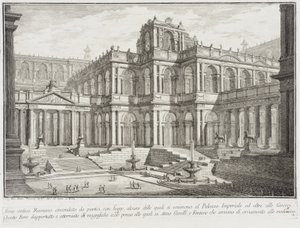 Foro antiguo rodeado de pórticos de Giovanni Battista Piranesi