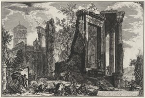 Otra vista del Tempio della Sibilla en Tívoli (de: Vedute di Roma) de Giovanni Battista Piranesi