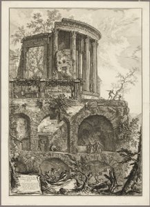 Otra Vista del Templo de la Sibila en Tívoli, de Vistas de Roma de Giovanni Battista Piranesi