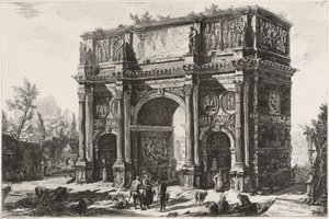 Vista del Arco de Constantino de Giovanni Battista Piranesi