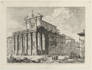 Vista del templo de Antonino y Faustina de Giovanni Battista Piranesi