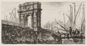 Arco de Trajano en Ancona, lámina 28 de Algunas Vistas de Arcos Triunfales y otros monumentos