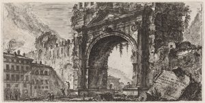 Arco de Rimino construido por Augusto de Giovanni Battista Piranesi