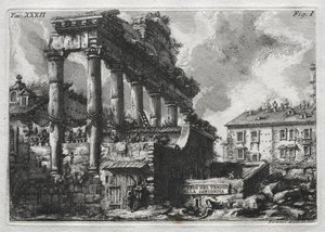 Avance del Templo de la Concordia de Giovanni Battista Piranesi