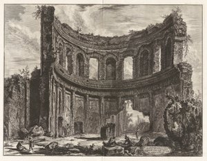 Restos del templo que se dice que es de Apolo en Adriano de Giovanni Battista Piranesi