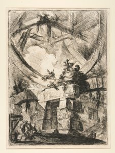 Carceri, IX: La rueda gigante de Giovanni Battista Piranesi