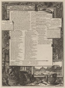 Catálogo de las obras de Giovanni Battista Piranesi
