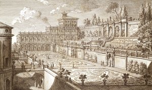 Jardines Colonna en Roma, de Giovanni Battista Piranesi (1720-1778) de Giovanni Battista Piranesi