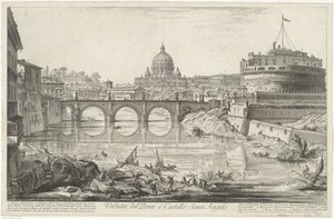 Engelenbrug y Engelenburcht te Rome Vista del Ponte y Castello Sant