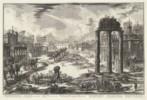 Foro Romano de Roma Vista de Campo Vaccino (título sobre objeto) Gezichten op Rome (título de la serie) Vistas de Roma diseñadas y grabadas por el arquitecto Giambattista Piranesi Ve (nez) iano (título de la serie) de Giovanni Battista Piranesi