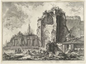 Gezichten op Rome, de Campagna, etc. (122 cuchillas) Vista de los restos de dos Tricliniums que pertenecieron a la Casa Dorada de Nerón (...) (título sobre objeto) Gezichten op Rome (título de la serie) Vistas de Roma diseñadas y grabadas por Giambattista  de Giovanni Battista Piranesi
