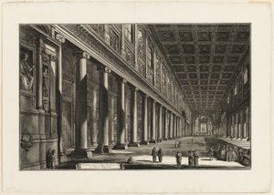 Vista interior de la Basílica de S. Maria Maggiore, de Vistas de Roma de Giovanni Battista Piranesi