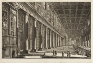 Vista interior de la Basílica de S. Maria Maggiore, de Vistas de Roma de Giovanni Battista Piranesi