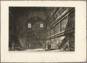 Vista interior del antiguo Templo de Baco, ahora la iglesia de S. Urbano, a dos millas de Roma, de Vistas de Roma de Giovanni Battista Piranesi