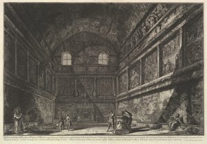 Vista interior del antiguo Templo de Baco, ahora la iglesia de S. Urbano, a dos millas, ca. 1750 de Giovanni Battista Piranesi