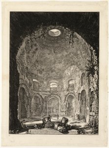 Vista Interior del llamado Tempio della Tosse [Templo de la Tos] de Vistas de Roma de Giovanni Battista Piranesi