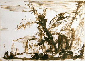 Paisaje italianizante de Giovanni Battista Piranesi