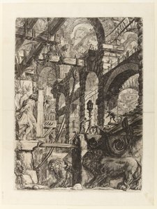 Las cárceles de la invención, Placa V: Los bajorrelieves de León de Giovanni Battista Piranesi